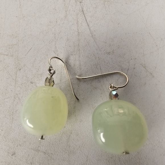 Vintage pair‎ of jade earrings - Picture 3 of 3